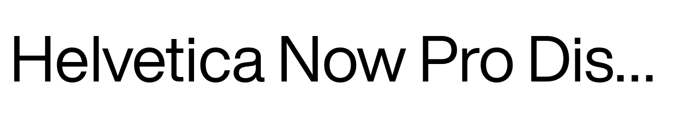 Helvetica Now Pro Display Regular
